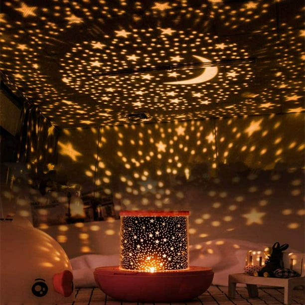 WINICE Remote Control and Timer Design Seabed Starry Sky Rotating LED Star Projector for Bedroom Night Light for Kids Night Color Moon Lamp for Children Baby Teens Adults Blue 